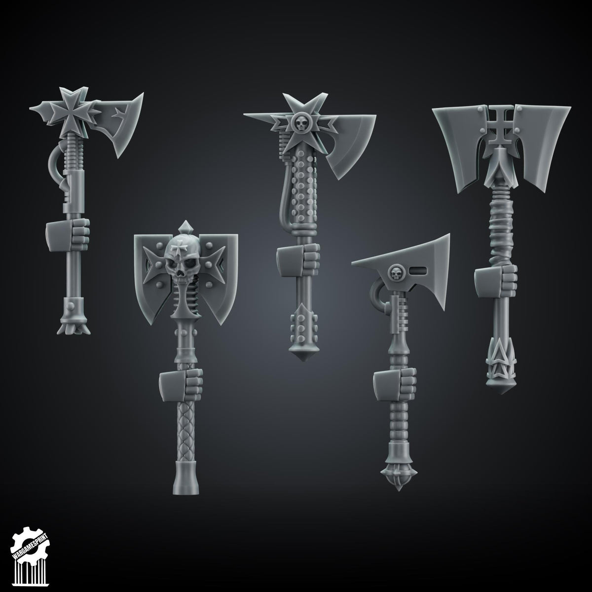 3d Printed Crusader Axes x10 by Wargames Print
