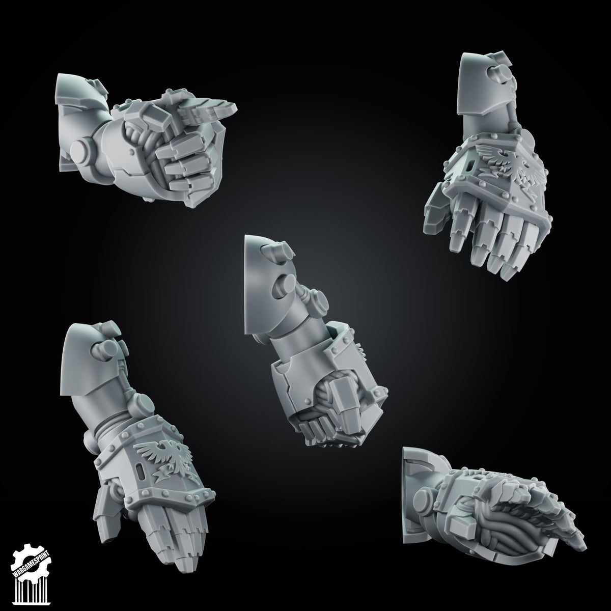 3d Printed Marine Big Fists x10 by Wargames Print