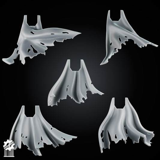 3d Printed Marine Battle Damaged Cloaks Set  x10 by Wargames Print