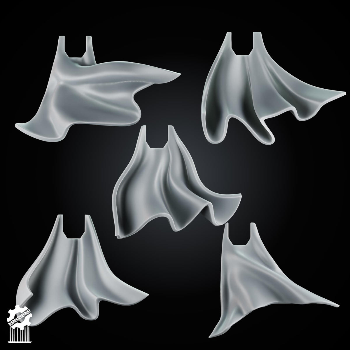 3d Printed Marine Cloaks Set #5  x10 by Wargames Print