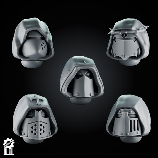 3d Printed Crusader Helmets Set #9 x10 by Wargames Print