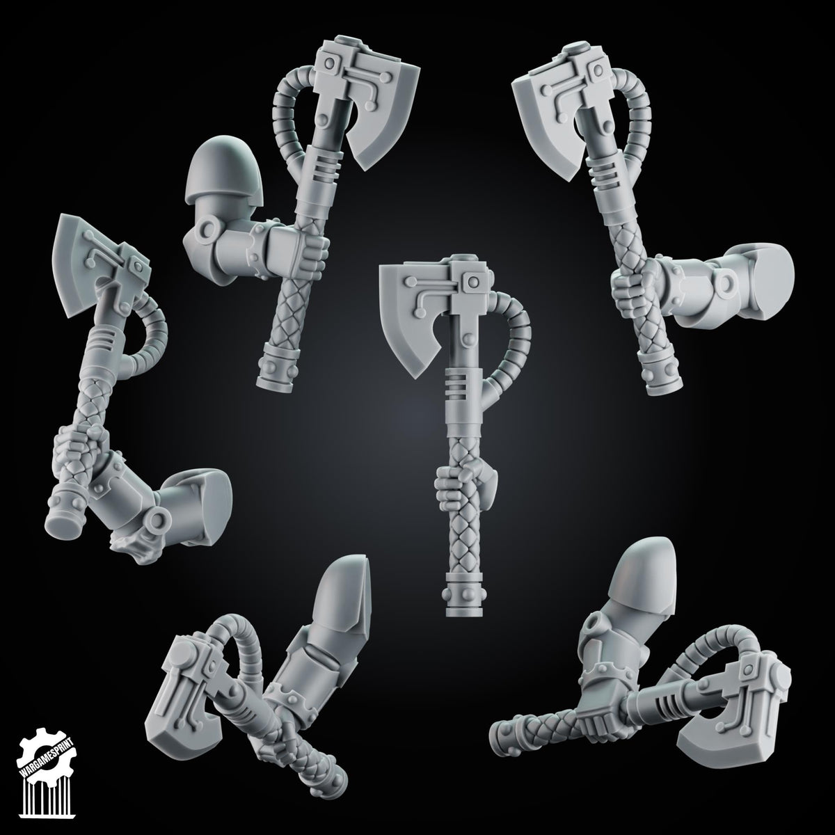 3d Printed Marine Axe Kit by Wargames Print
