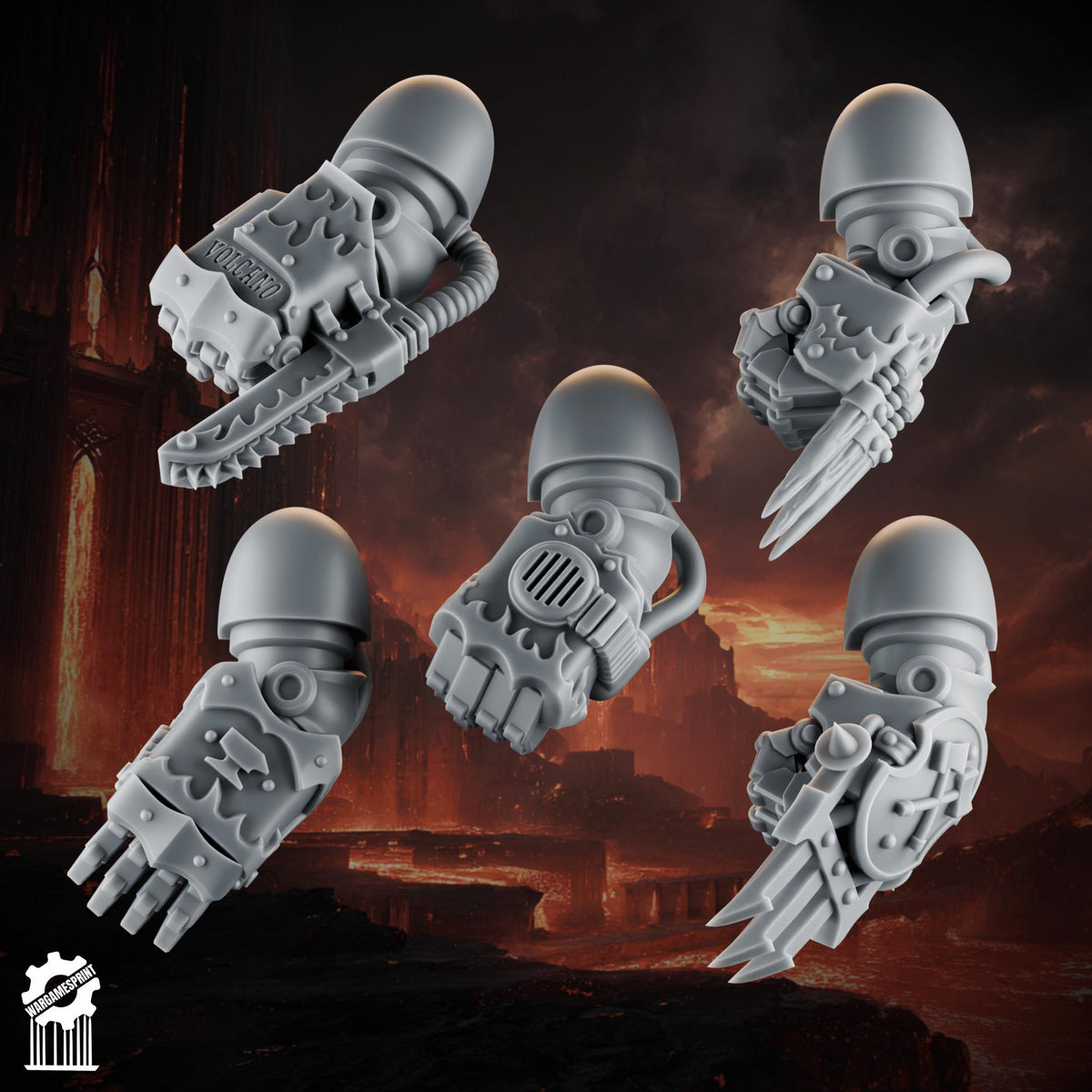 3d Printed Emberforge Big Fists x10 by Wargames Print