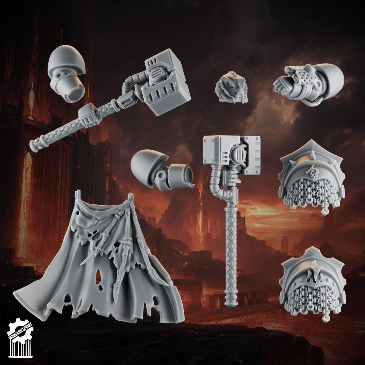 3d Printed Emberforge Heroic Captain Upgrade Set by Wargames Print