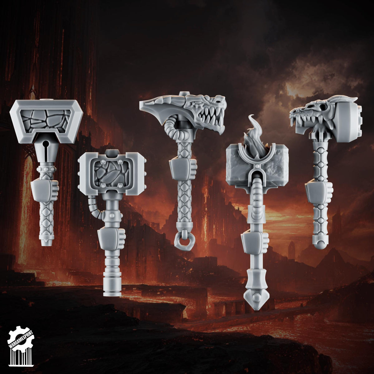 3d Printed Emberforge Hammers x10 by Wargames Print