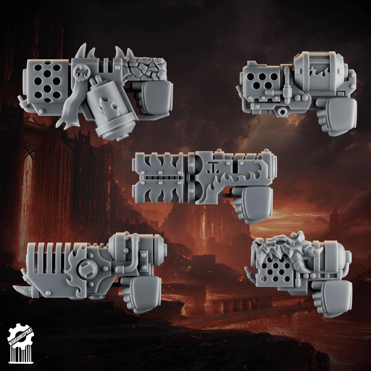 3d Printed Emberforge Pistols x10 by Wargames Print
