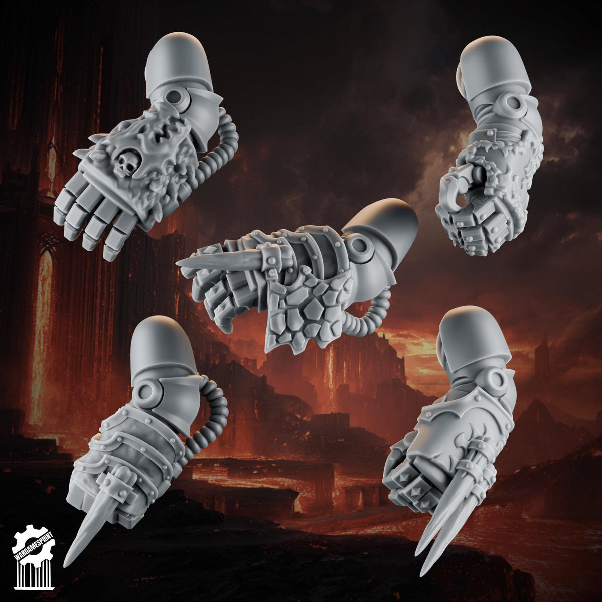 3d Printed Emberforge Fists x10 by Wargames Print