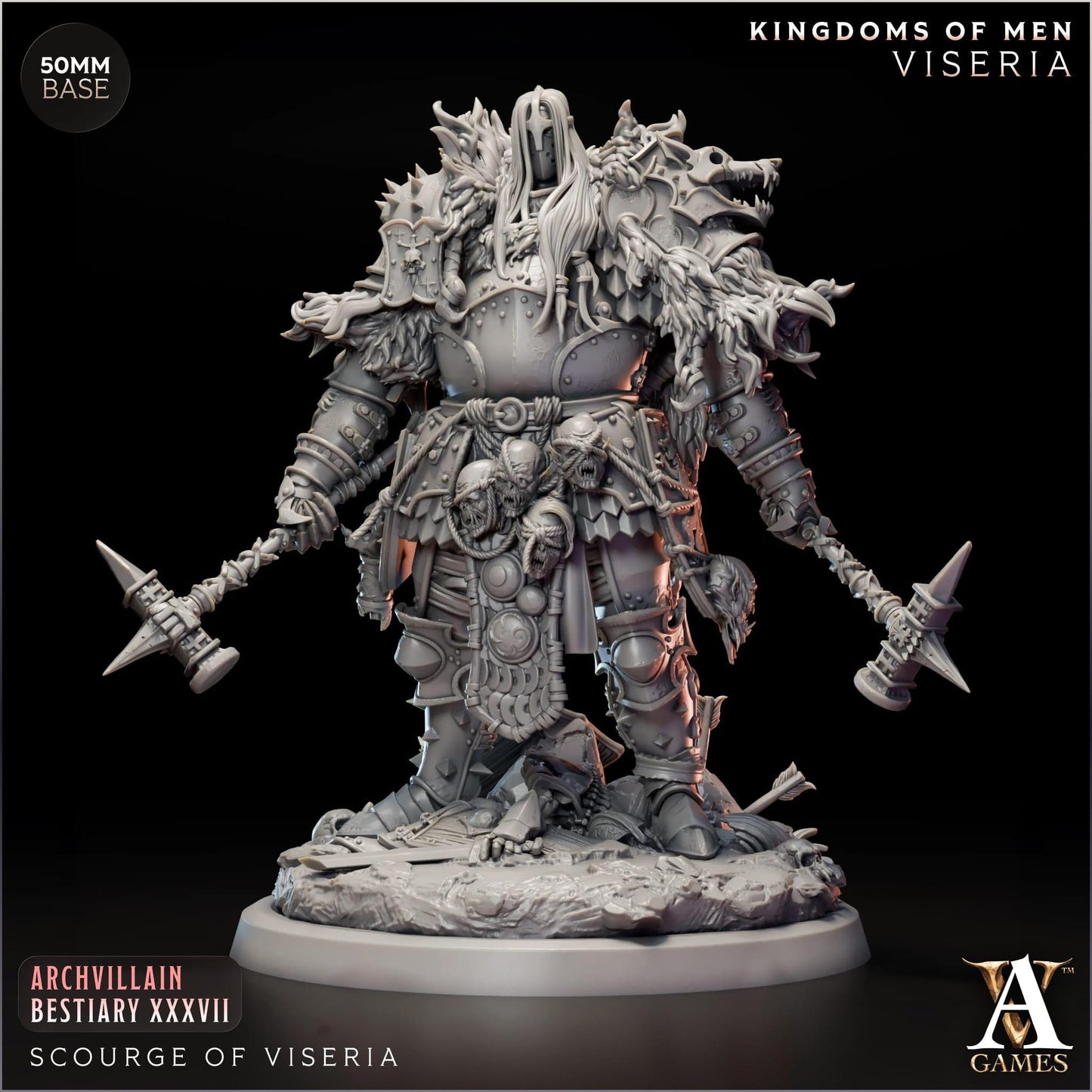 3D Printed Scourge of Visereia by Archvillain Games
