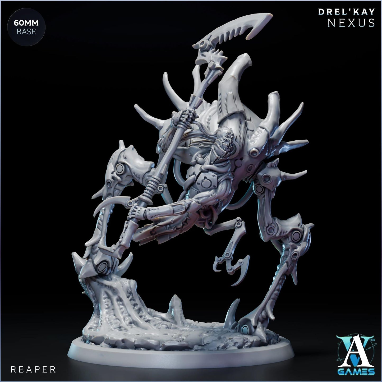 3D Printed Reaper by Archvillain Games