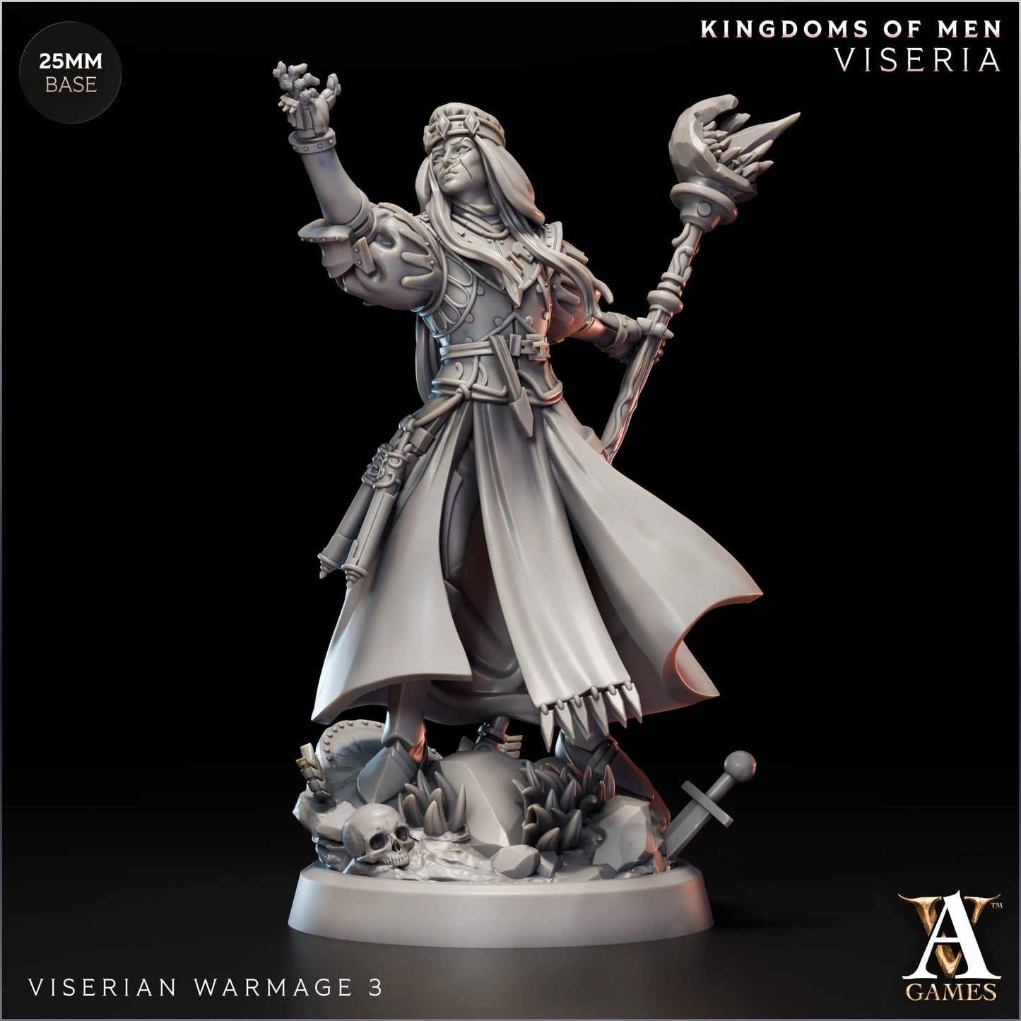 3D Printed Viserian Warmages by Archvillain Games