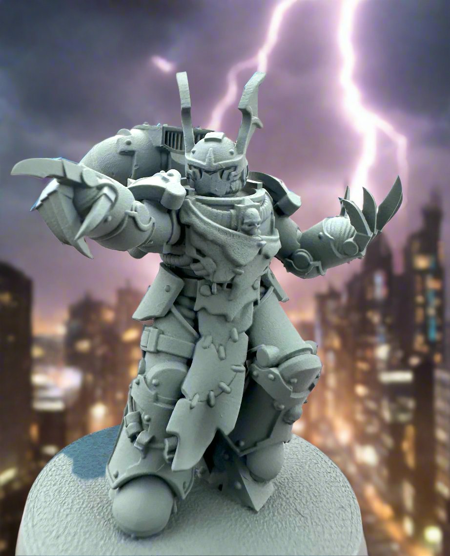 3d Printed Noctis Horror Justicar by DakkaDakka Miniatures