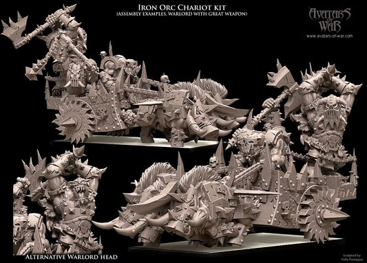 3D Printed Iron Orc War Chariot by Avatars of War