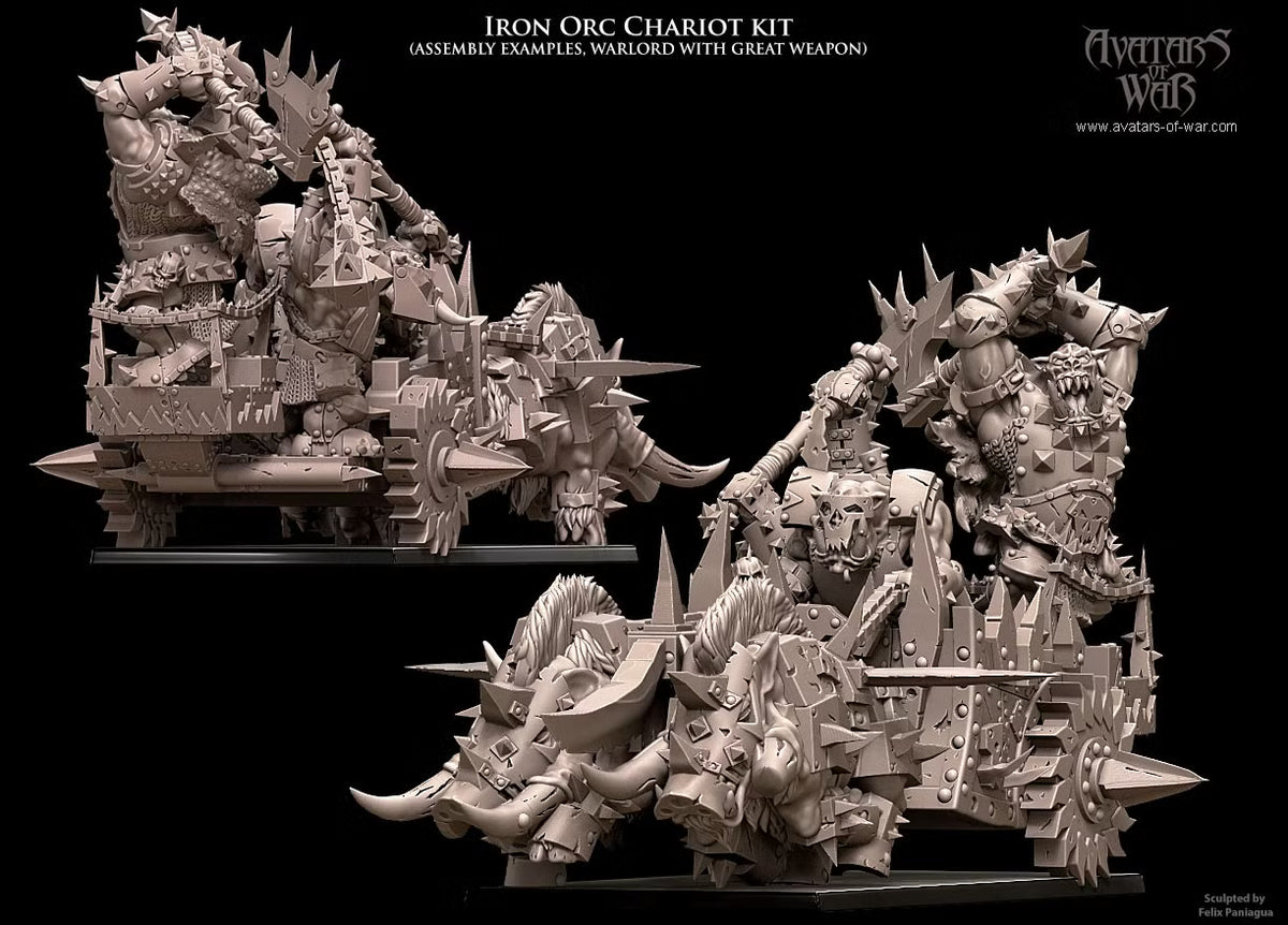 3D Printed Iron Orc War Chariot by Avatars of War