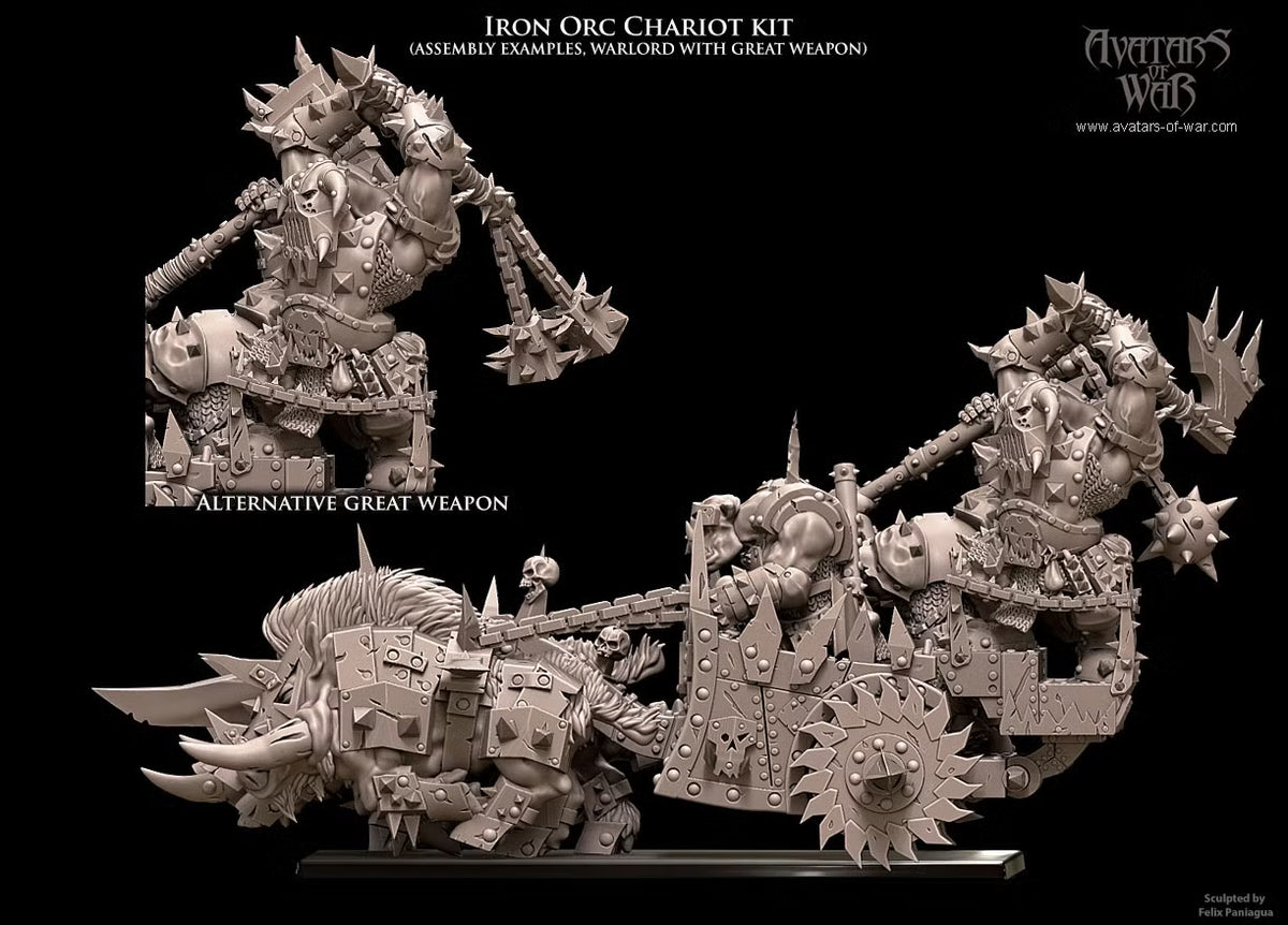 3D Printed Iron Orc War Chariot by Avatars of War