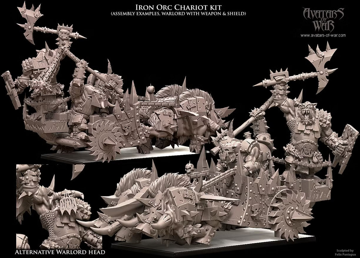3D Printed Iron Orc War Chariot by Avatars of War