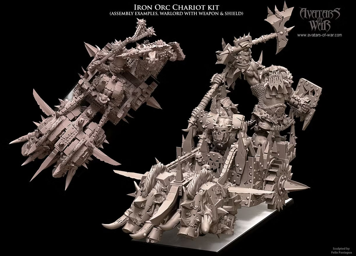 3D Printed Iron Orc War Chariot by Avatars of War