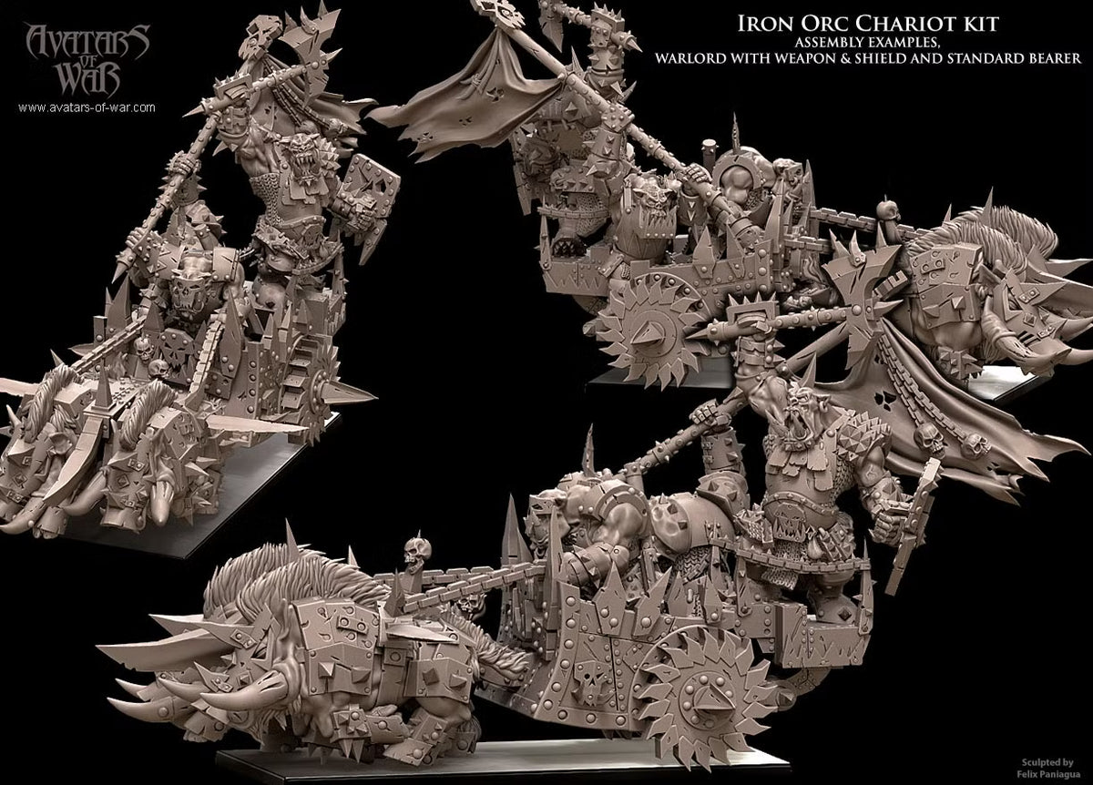 3D Printed Iron Orc War Chariot by Avatars of War