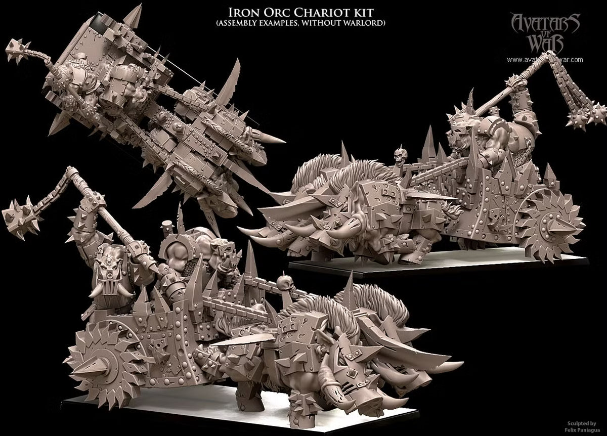 3D Printed Iron Orc War Chariot by Avatars of War