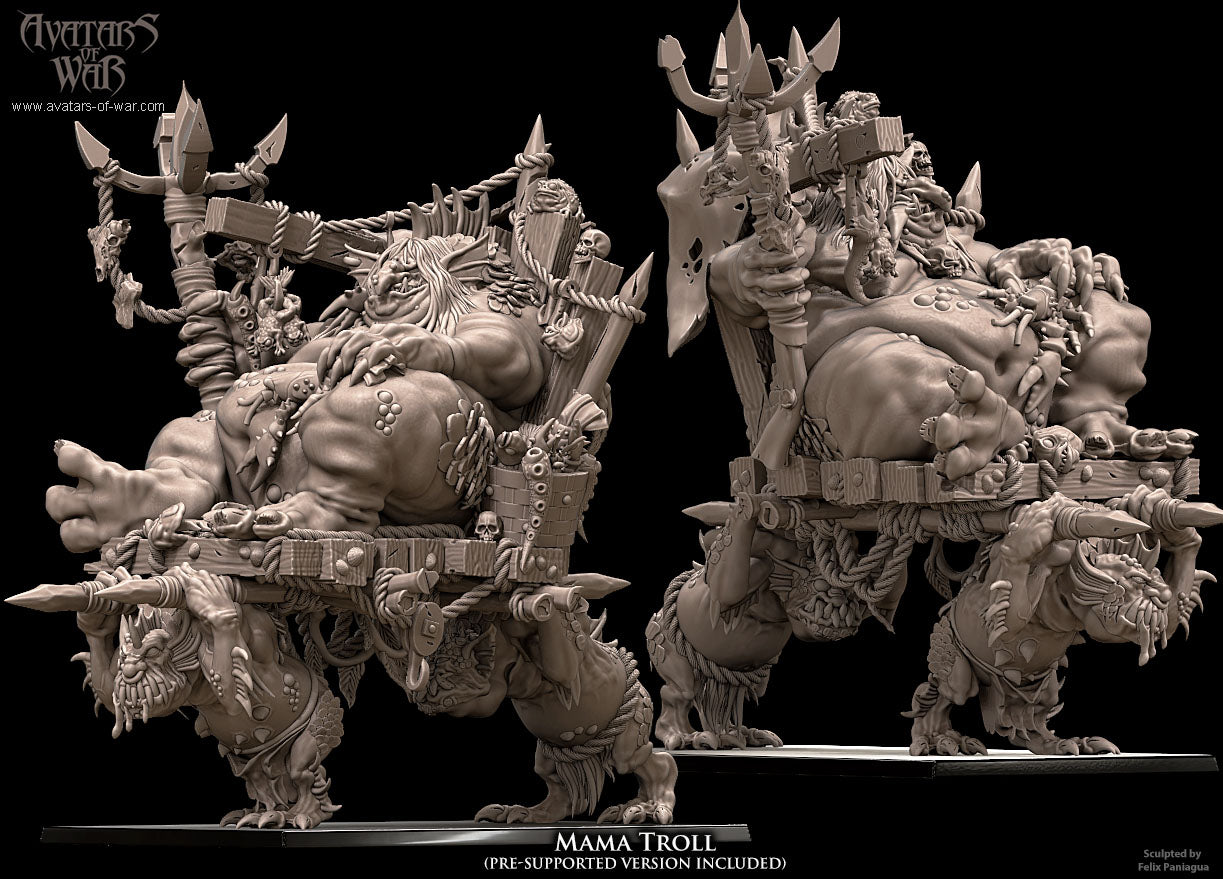 3D printed Momma Troll by Avatars of War
