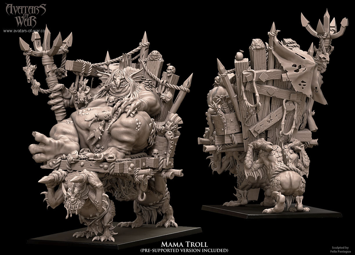 3D printed Momma Troll by Avatars of War