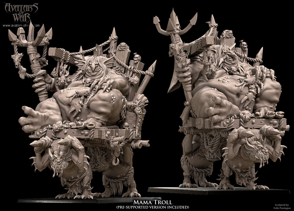 3D printed Momma Troll by Avatars of War