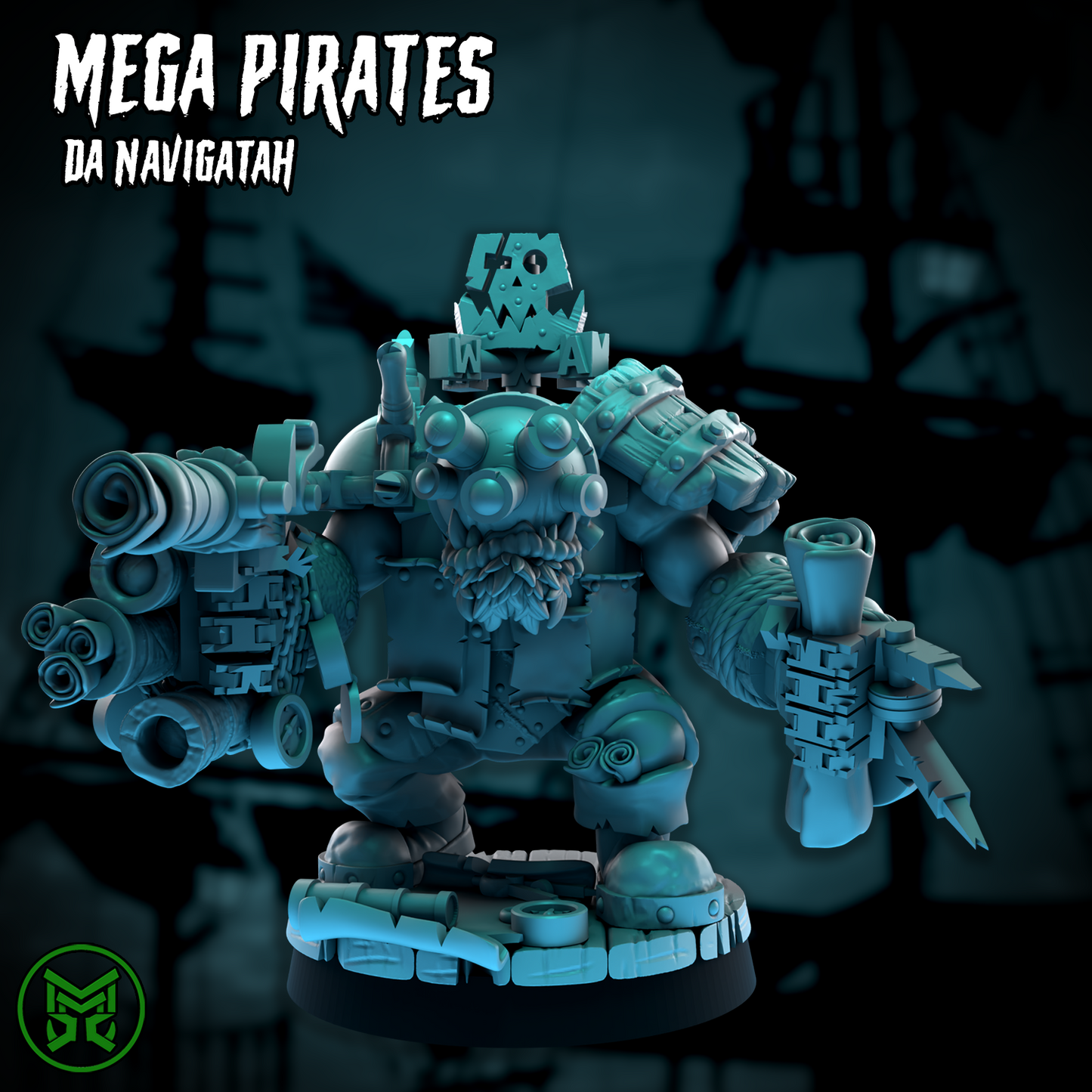 3d Printed Da Pirate Navigatah by Mekka Miniatures