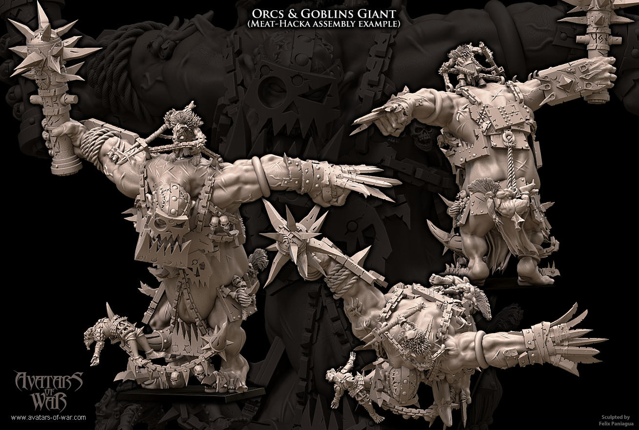 3D printed Orc and Goblin Giant by Avatars of War
