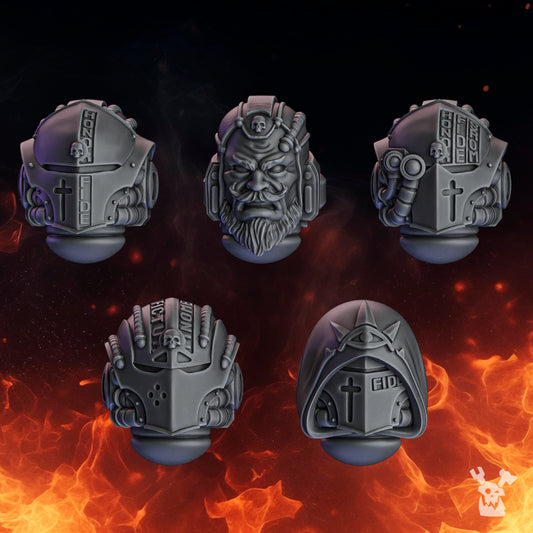 3d Printed Pactum Aeternum Warden Heads x10 by DakkaDakka