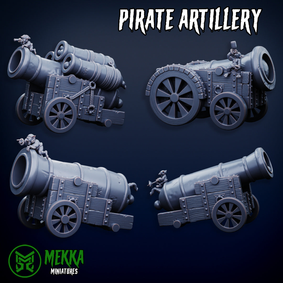 3d Printed Ork Pirate Artillery x4 by Mekka Miniatures