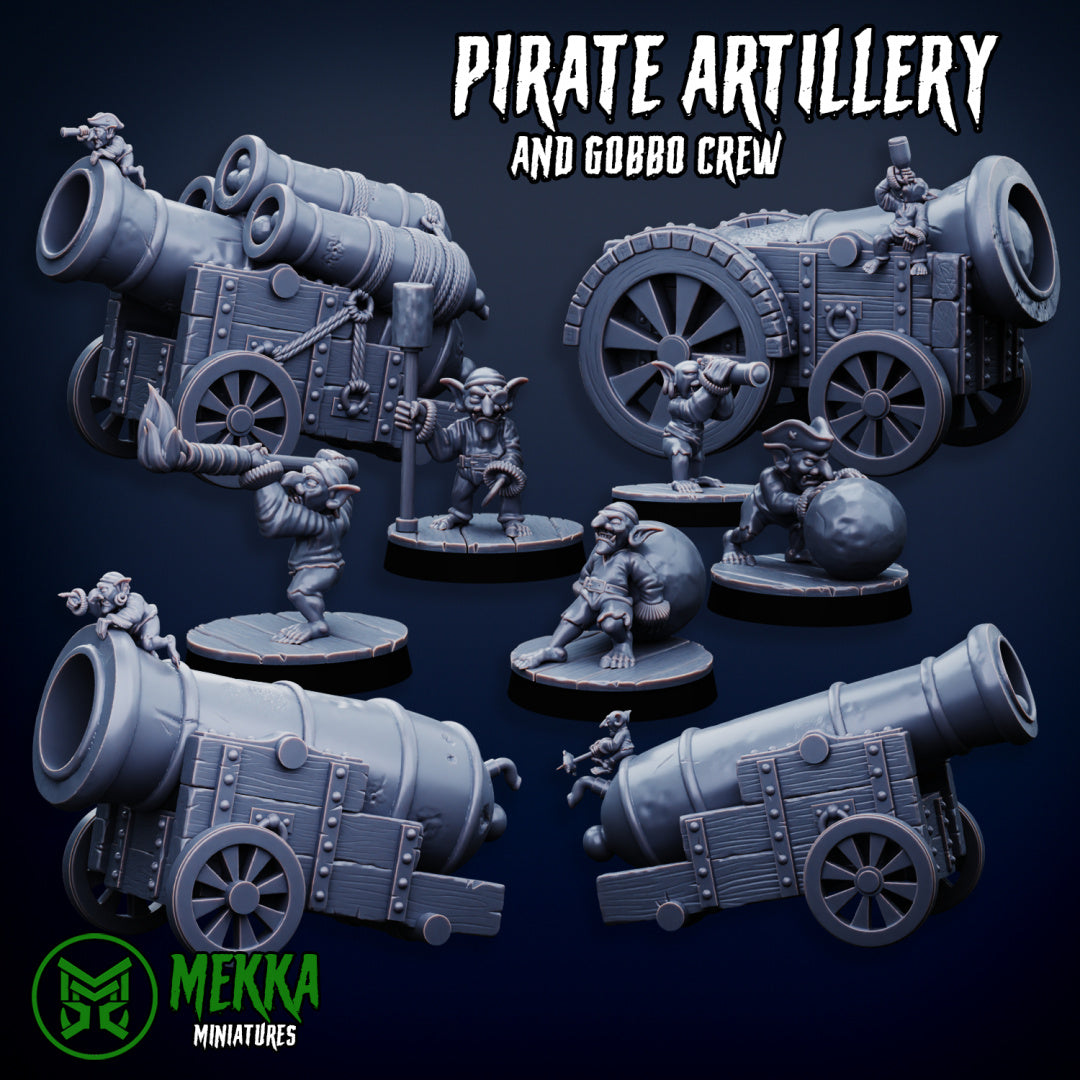 3d Printed Ork Pirate Artillery x4 by Mekka Miniatures