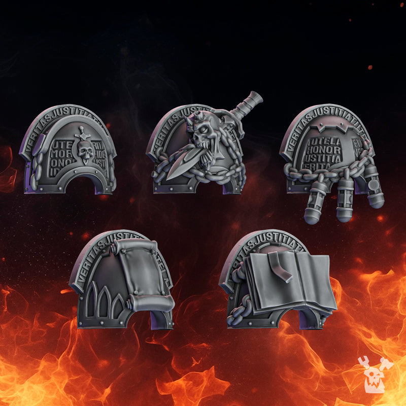 3d Printed Pactum Aeternum Warden Shoulder Pads x10 by DakkaDakka