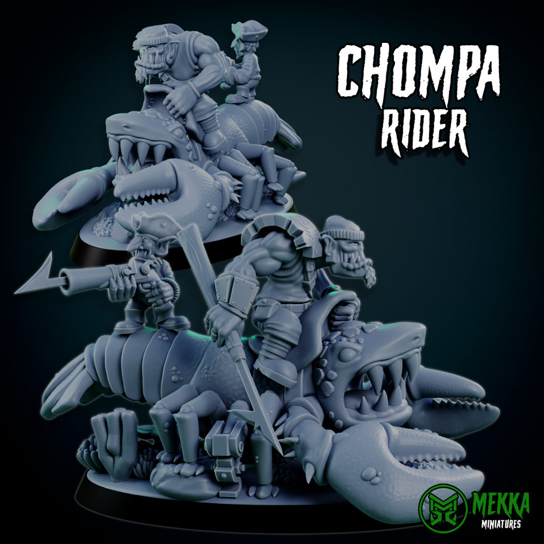 3d Printed Orc Chompa Riders x4 by Mekka Miniatures