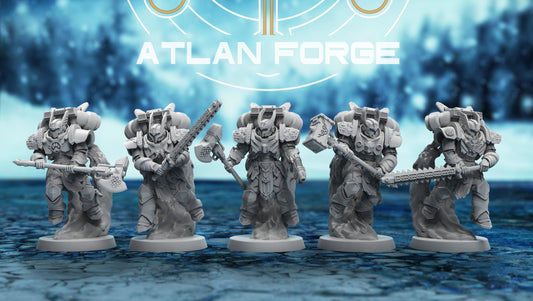 3d Printed Asgardian Skybreakers x5 by Atlan Forge Miniatures