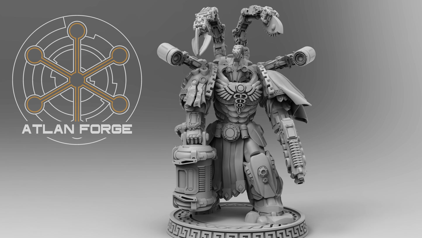 3d Printed Minoan Aegis Therapeuo by Atlan Forge Miniatures