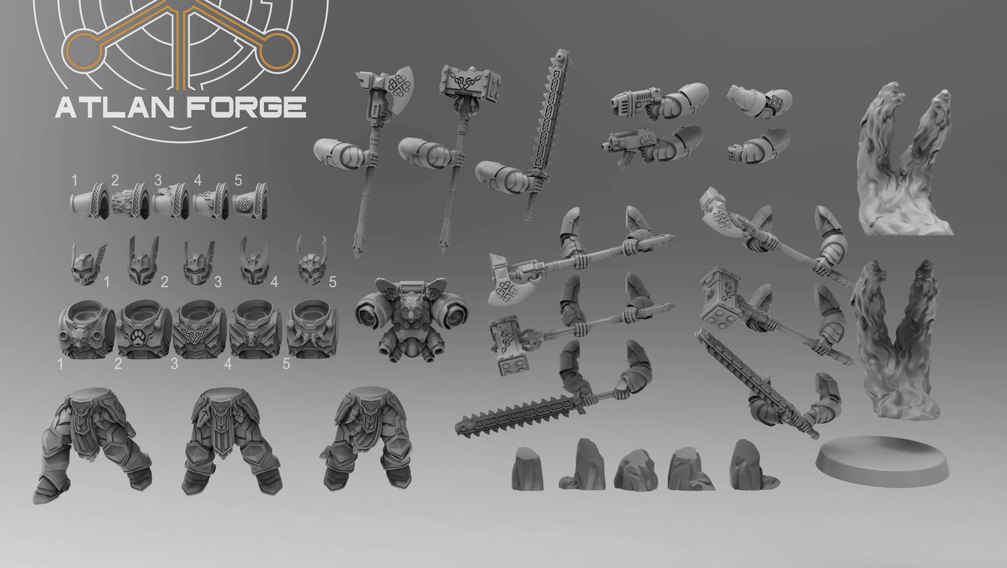 3d Printed Asgardian Skybreakers x5 by Atlan Forge Miniatures