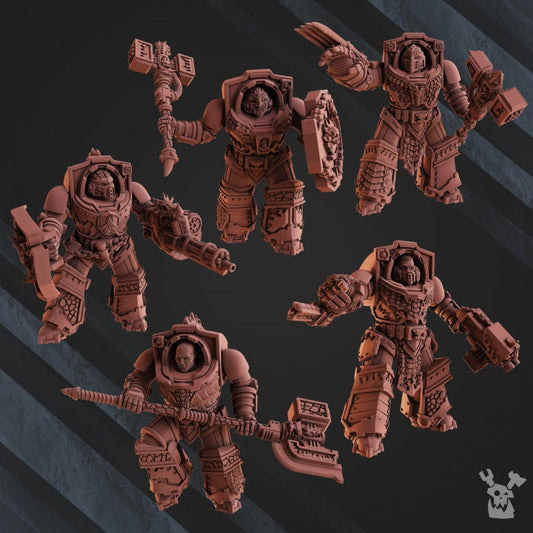 3d Printed Volcano Armor Squad x5 by DakkaDakka