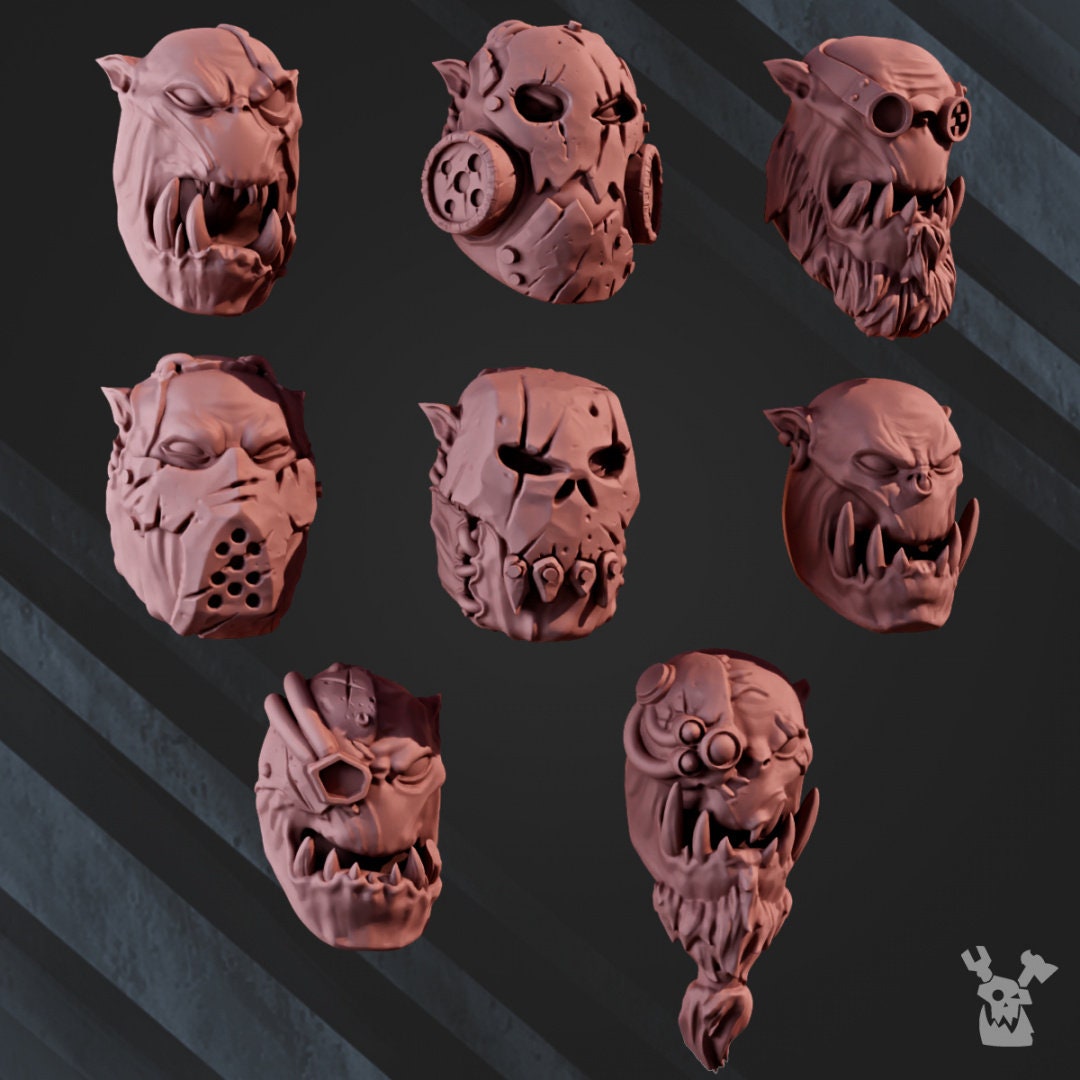 3d Printed Orc Marauders Assembly Kit x5 by DakkaDakka