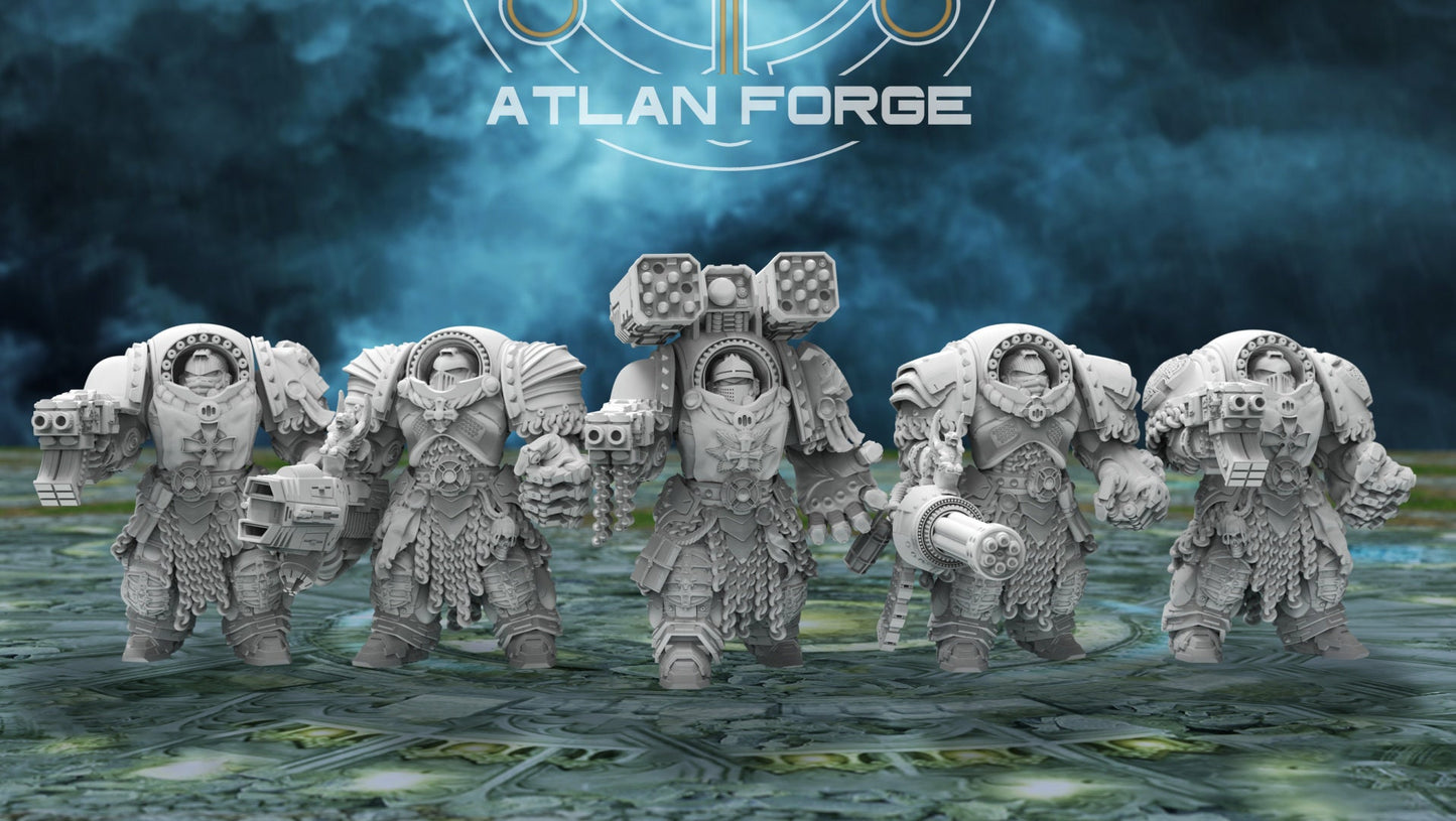 3d Printed Templar Crusaders x5 by Atlan Forge