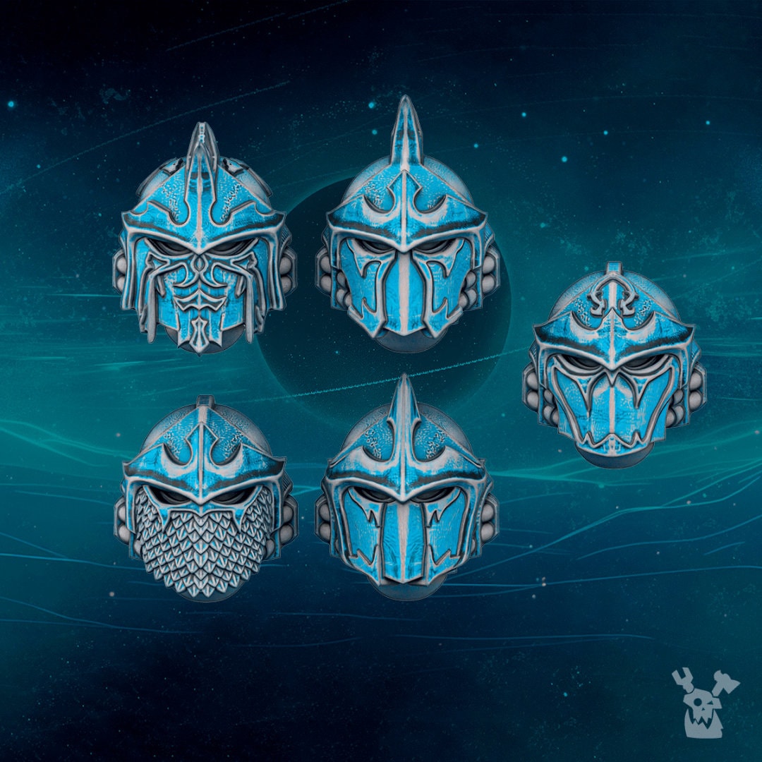 3d Printed Scylla Legion Bits - Helmet Set x5 by DakkaDakka